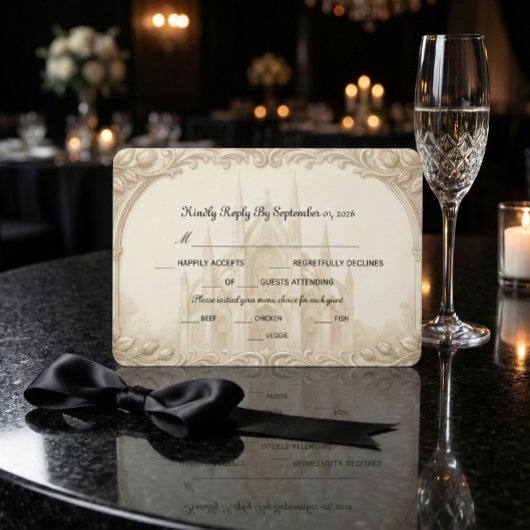 Cartons Réponse Faux Relief Stone Cathedral Sketch Formal