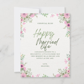Cartons Réponse Félicitations de mariage