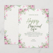 Cartons Réponse Félicitations de mariage (Devant / Derrière)
