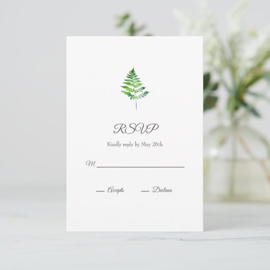 Cartons Réponse Fern Feuille (Debout devant)