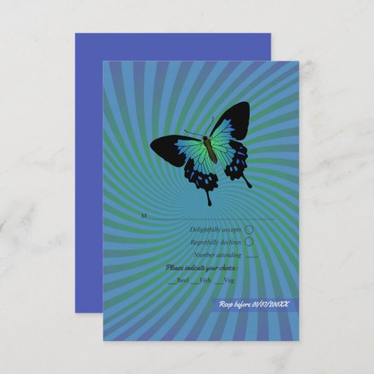 Cartons Réponse Festival de rock d'été Mariage (Devant / Derrière)