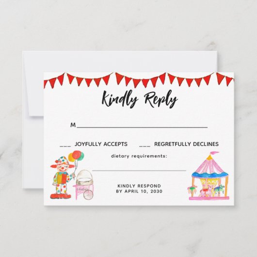 Cartons Réponse Festival du cirque moderne Festival Spectacle Anni (Devant)