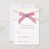 Cartons Réponse Fête d'anniversaire des 16 ans Sweet 16 White Diam (Dos)