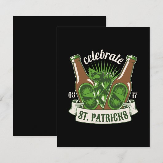 Cartons Réponse Fête de la Saint-Patrick (Devant / Derrière)