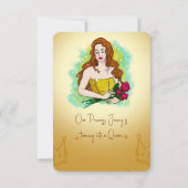 Cartons Réponse Fête de Mariage de Princesse à Reine (Dos)