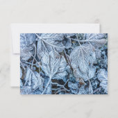 Cartons Réponse Fête de Noël Bleu Feuille Vacances de neige hiver (Dos)