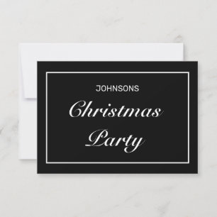Cartons Réponse Fête de Noël noir minimaliste moderne