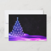 Cartons Réponse Fête de Noël Rose Bleu brillant Arbre hiver Noir (Dos)