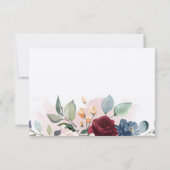 Cartons Réponse Fête des mariées végétale florale (Dos)