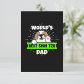 Cartons Réponse Fête des pères | World Best Shih Tzu Chien Papa (Debout devant)