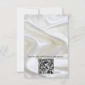 Cartons Réponse Fêtes aux fleurs blanches et perles sur soie (Dos)