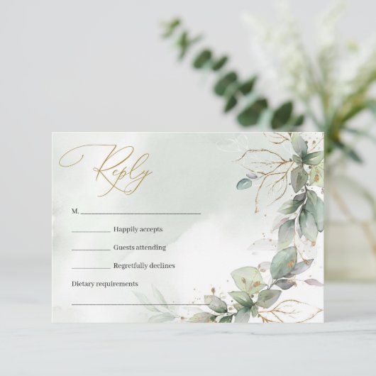 Cartons Réponse Feuillage boho incroyable feuilles de verdure faux (Debout devant)