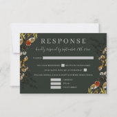 Cartons Réponse Feuillage d'automne Verdure sèche Mariage de couro (Devant)