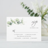 Cartons Réponse Feuillage de verdure d'eucalyptus Mariage Moderne (Debout devant)