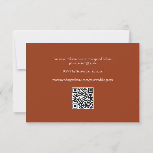 Cartons Réponse feuille d'érable orange brûlé accent code QR (Dos)