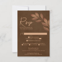 Feuille désiré Châtaignier Brown Mariage d'aquarel