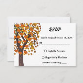 Cartons Réponse Feuilles d'automne élégantes Arbre sculpté Romanti (Devant)