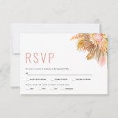 Cartons Réponse Feuilles de palmiers séchés, pampas herbe mariage  (Devant)