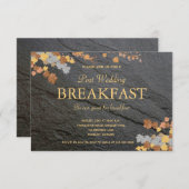 Cartons Réponse Feuilles de petit déjeuner en pierre gris foncé mo (Devant / Derrière)