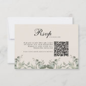 Cartons Réponse Feuilles d'eucalyptus bohème avec code QR de maria (Devant)