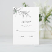 Cartons Réponse Feuilles d'olive vert dessinés à la main (Debout devant)