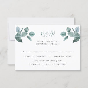 Cartons Réponse Feuilles Eucalyptus Mariage moderne