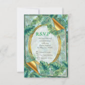 Cartons Réponse Feuilles Plantes verts tropicaux (Devant)