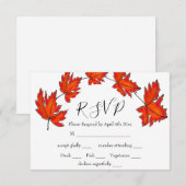 Cartons Réponse Feuilles rouges, feuilles d'érable, couleurs d'aut (Devant / Derrière)