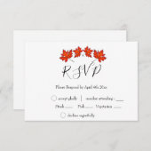 Cartons Réponse Feuilles rouges, feuilles d'érable, couleurs d'aut (Devant / Derrière)