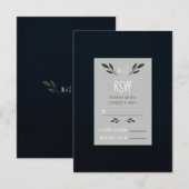 Cartons Réponse Feuilles vert foncé et vert feuillage rustique RSV (Devant / Derrière)