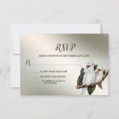 Cartons Réponse Feuilles verts Cockatoo à la fête de mariage (Devant)