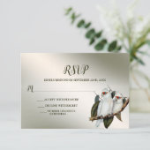 Cartons Réponse Feuilles verts Cockatoo à la fête de mariage (Debout devant)