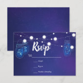 Cartons Réponse Feux rustiques de campagne mason jarres mariage RS (Devant / Derrière)