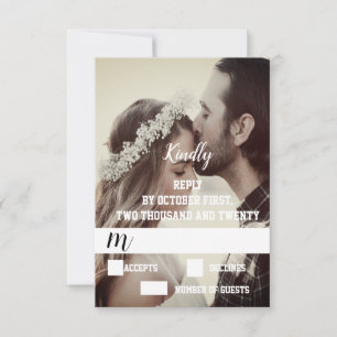 Cartons Réponse Fiançailles de photographie moderne Mariage