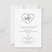 Cartons Réponse Fiche de boîtier Détails mariage (Devant)