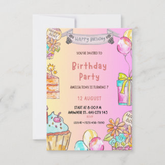 Cartons Réponse Fiesta d'anniversaire