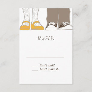 Cartons Réponse Fille Chaussures et Baskets Mariage illustré