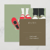 Cartons Réponse Fille Chaussures et Baskets Mariage illustré (Camo (Devant / Derrière)