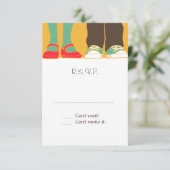 Cartons Réponse Fille Chaussures et Baskets Mariage illustré Jaune (Debout devant)