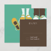 Cartons Réponse Fille Chaussures et Baskets Mariage illustré (Mint (Devant / Derrière)