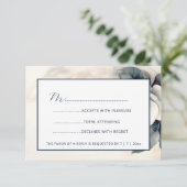 Cartons Réponse Fine Art 3D Flower Blue Ivory (Debout devant)