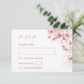 Cartons Réponse Fine Art Pink Boho Floral Wedding (Debout devant)