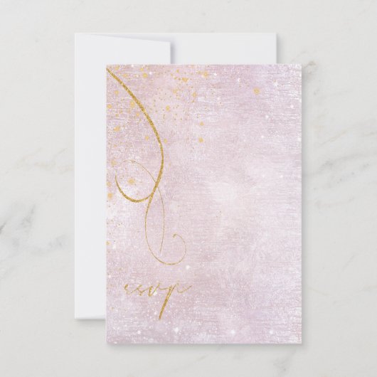 Cartons Réponse Fine Lines Gold Abstrait Mariage Mauve ID867 (Dos)