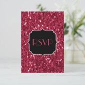 Cartons Réponse Flamme de parties scintillant rose magenta foncé b (Debout devant)