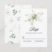 Cartons Réponse Fleur blanche (Devant / Derrière)