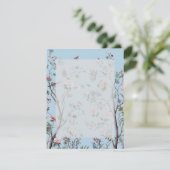 Cartons Réponse Fleur bleue antique (Debout devant)