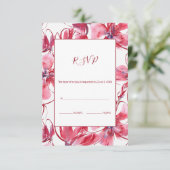 Cartons Réponse Fleur d'aquarelle rouge (Debout devant)