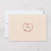 Cartons Réponse Fleur de cerisier Mariage rustique (Dos)