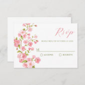 Cartons Réponse Fleur de sakura rose (Devant / Derrière)