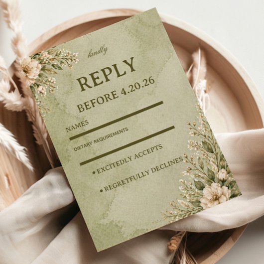 Cartons Réponse Fleur de Sauge Douce